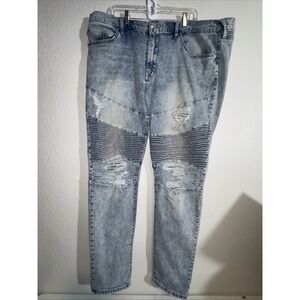 True Religion‎ Men's Jeans 44X34 Rocco Motto Skinny Bleached Distressed